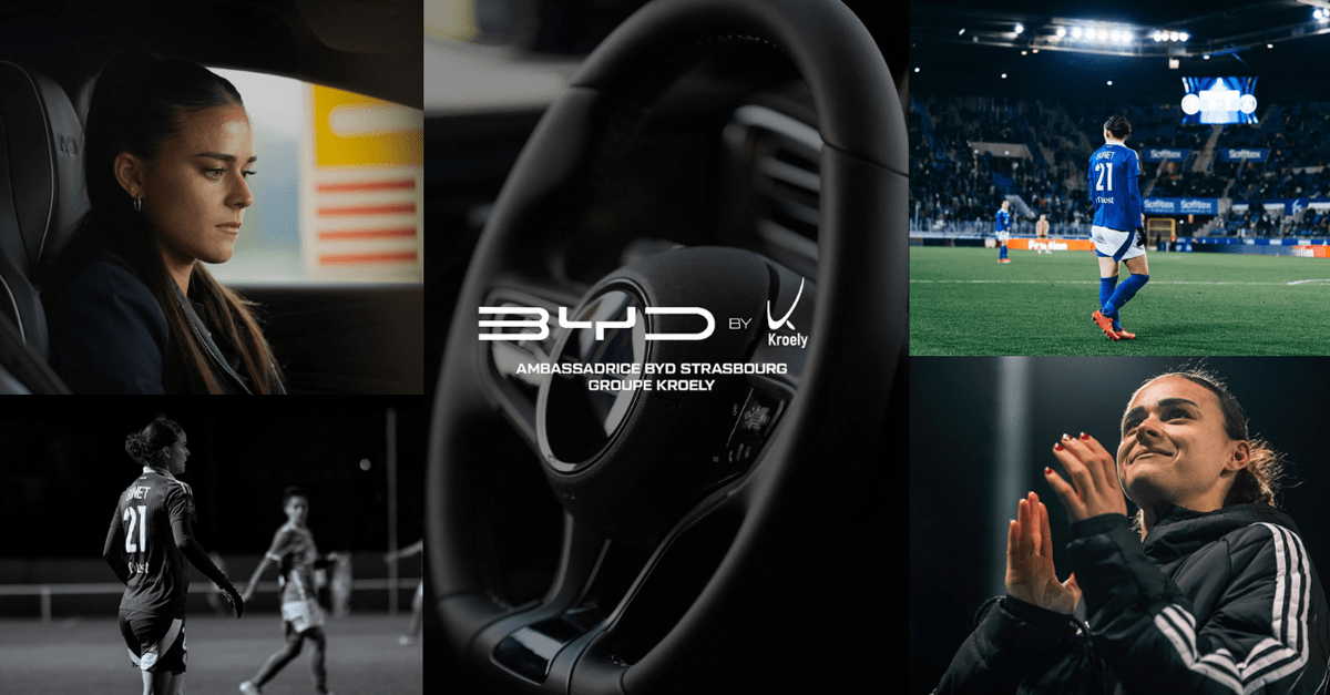 BYD Kroely, partenaire de la joueuse du Racing Club de Strasbourg Elise Bonnet