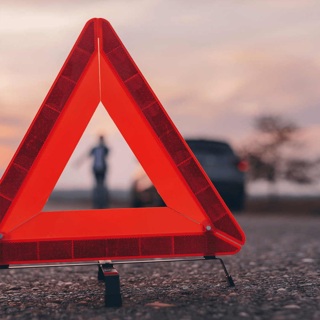 Triangle de signalisation accident